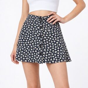 FOREVER21 Floral Daisy Button-Up Mini Skirt size 26 XS